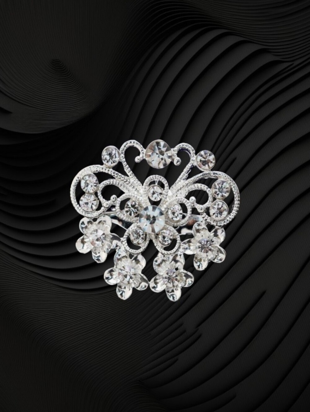 Filigree Floral Brooch Pin